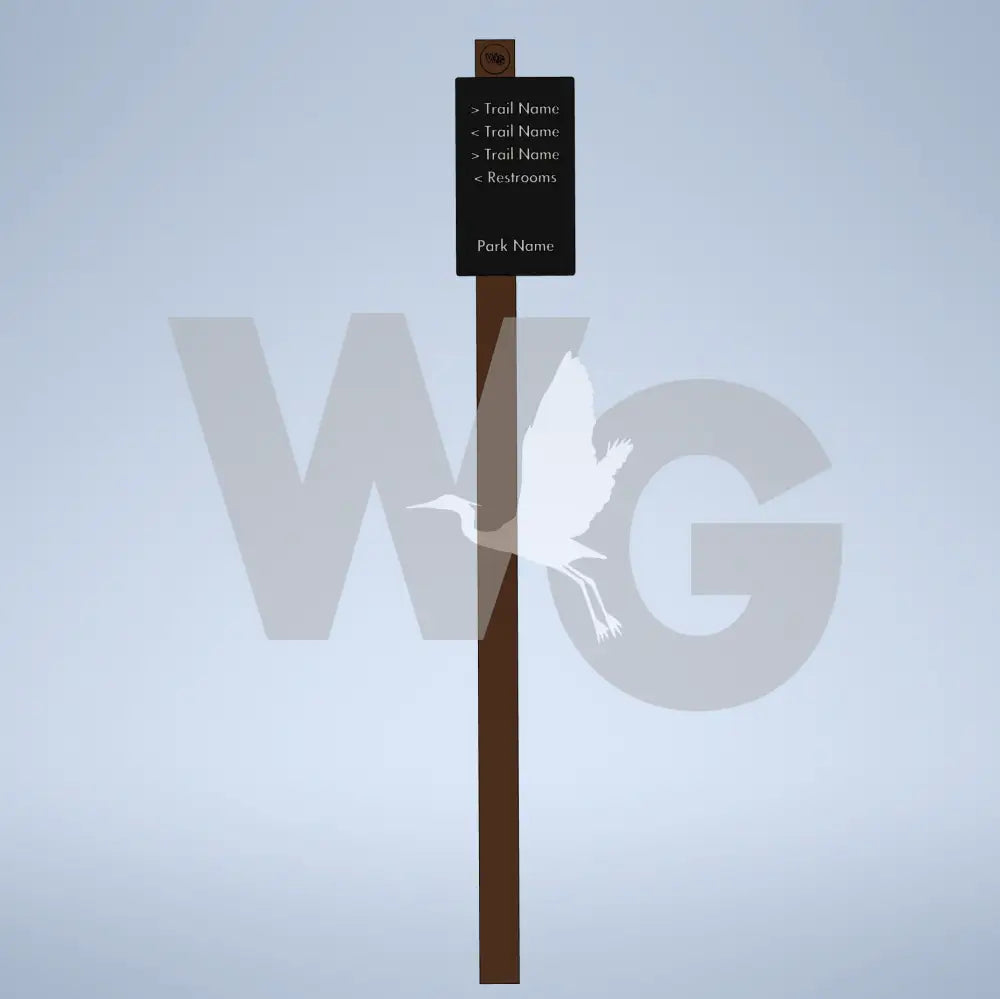 Trail Directional/Golf Wayside Exhibit Mount (Aluminum/Steel)