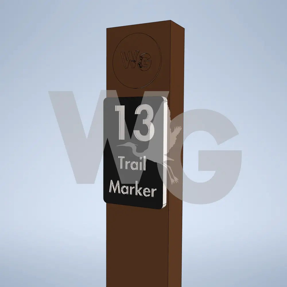 Trail Name/Marker Wayside Exhibit Mount (Aluminum/Steel)