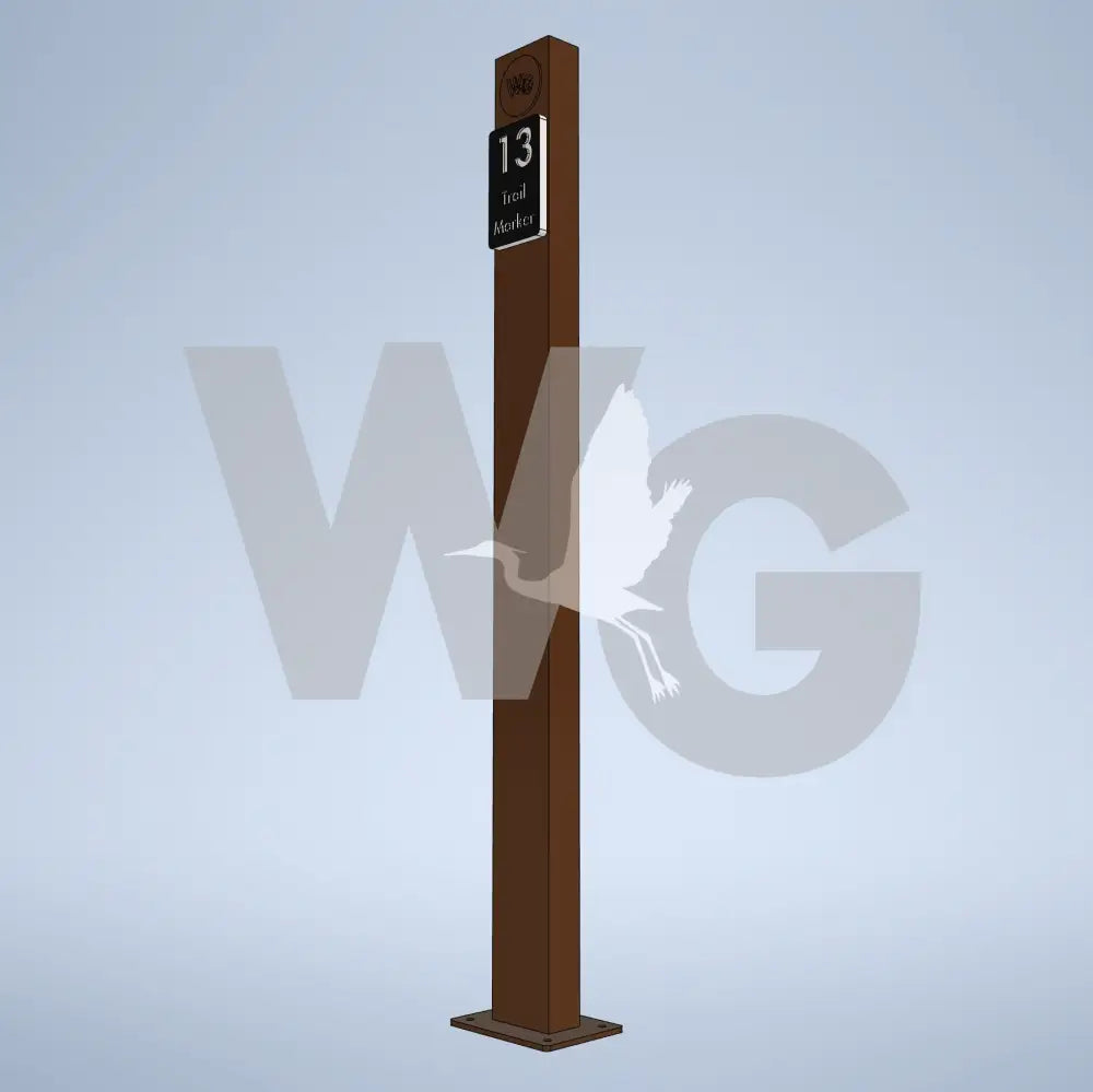 Trail Name/Marker Wayside Exhibit Mount (Aluminum/Steel)