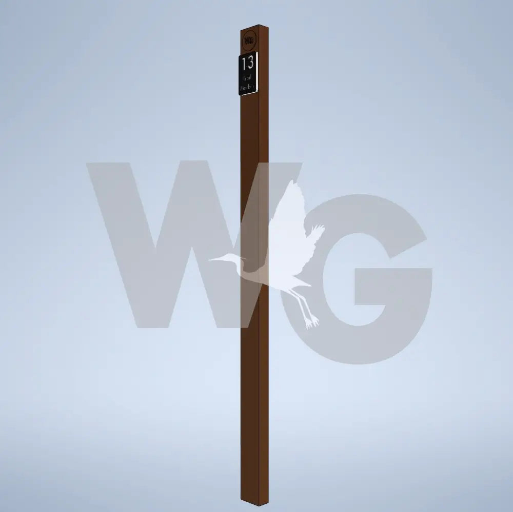 Trail Name/Marker Wayside Exhibit Mount (Aluminum/Steel) - Yes / Trail Marker