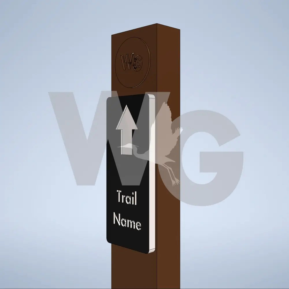 Trail Name/Marker Wayside Exhibit Mount (Aluminum/Steel) - Yes / Trail Name