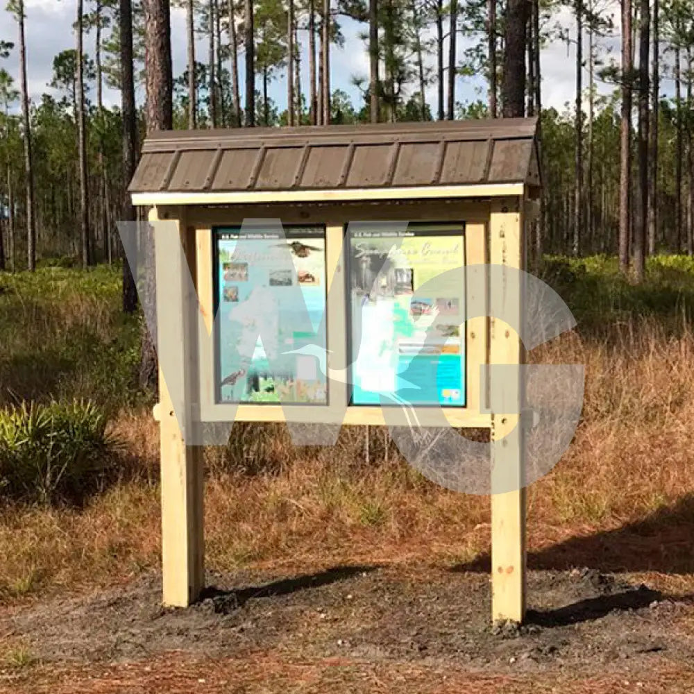 Trailhead Kiosk 24 (Wood/Recycled Lumber)
