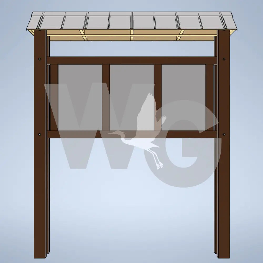 Trailhead Three Panel Kiosk (Aluminum/steel)