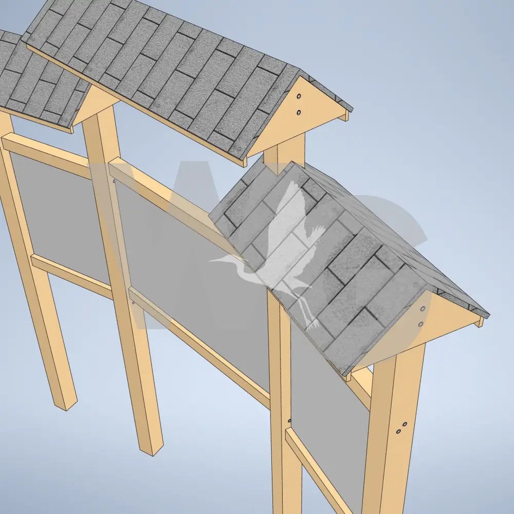 Trailhead Triple Offset Kiosk (Wood/Recycled Lumber)