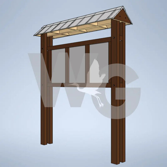 Trailhead Three Panel Kiosk (Aluminum/steel)