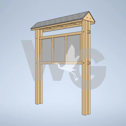 Trailhead Three Panel Kiosk (Wood/Recycled Lumber)