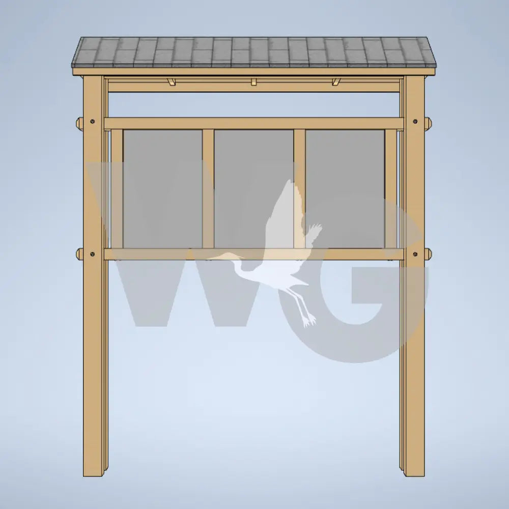 Trailhead Three Panel Kiosk (Wood/Recycled Lumber)