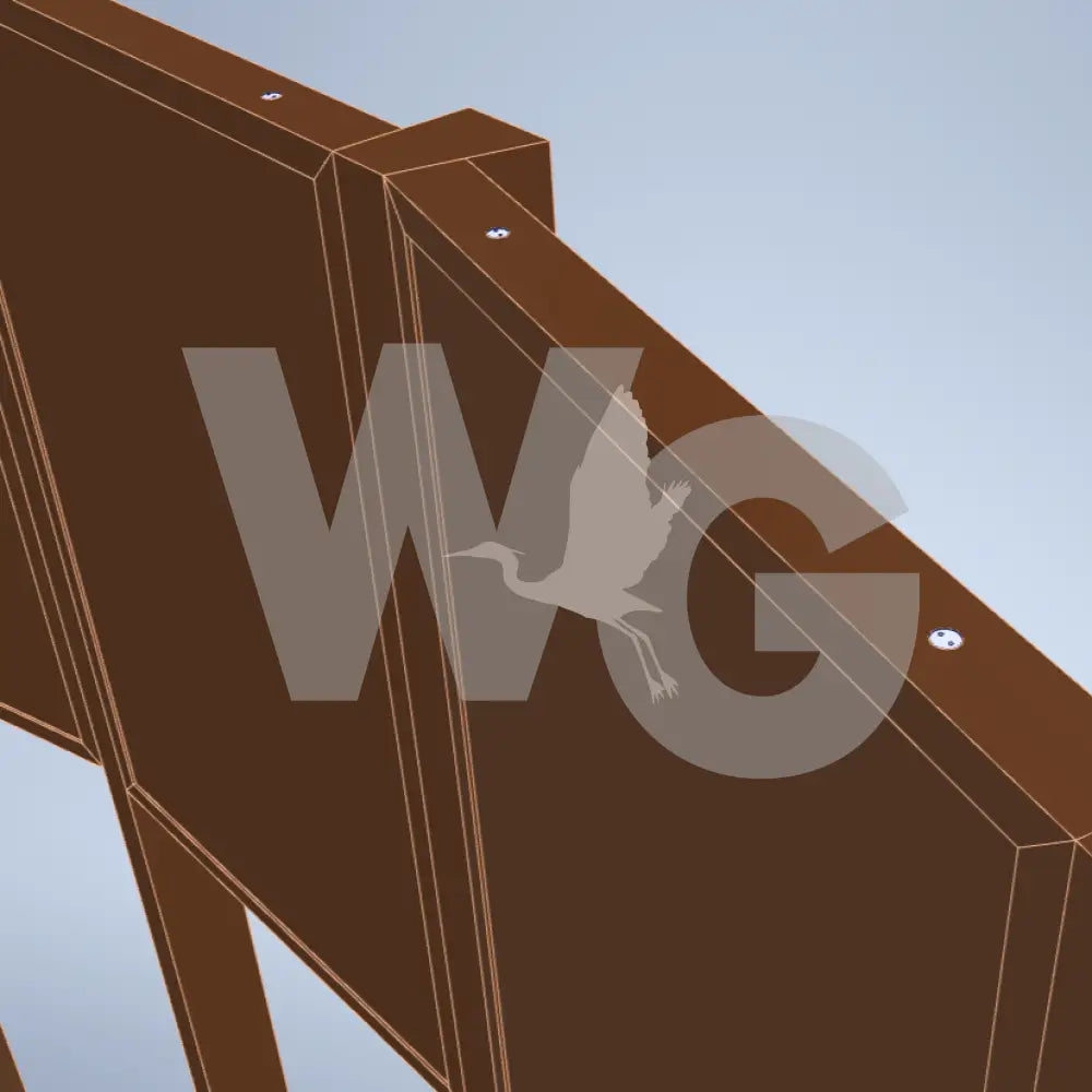 Triple Upright Offset Wayside Exhibit Mount (Aluminum/Steel)