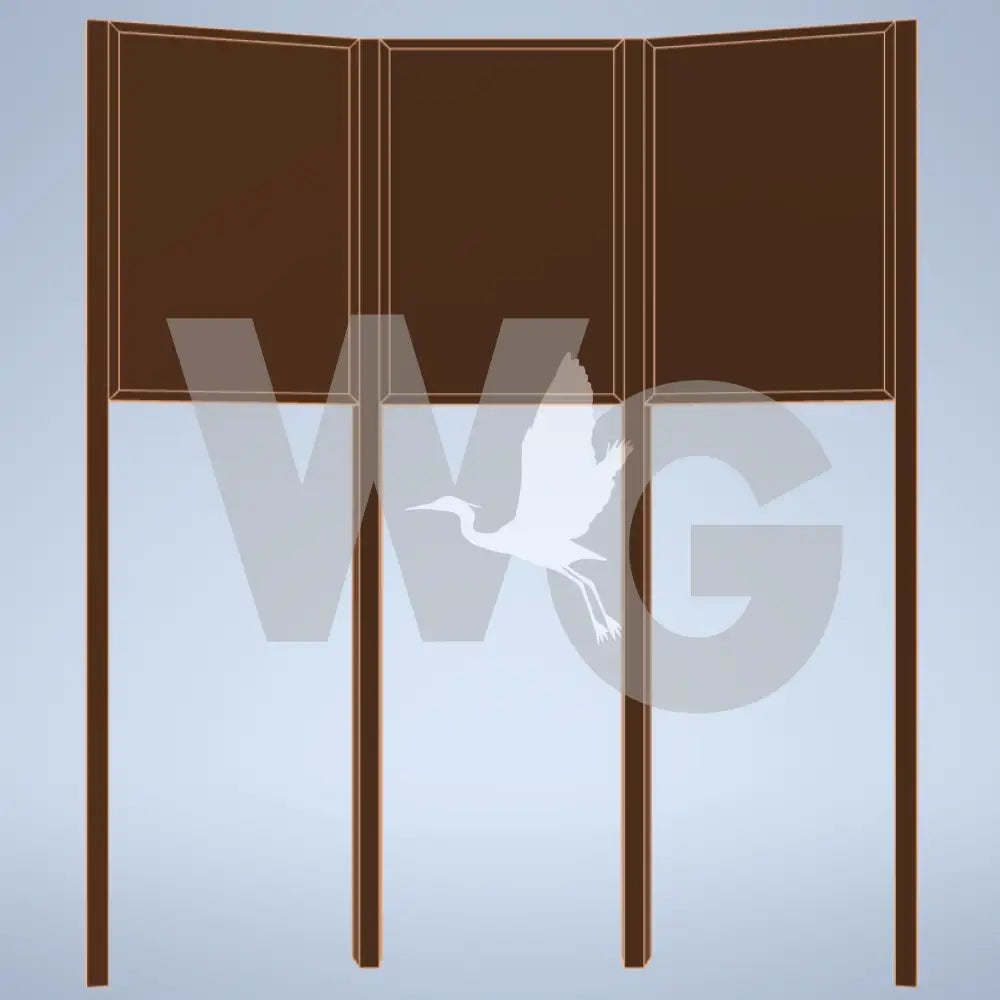 Triple Upright Offset Wayside Exhibit Mount (Aluminum/Steel)