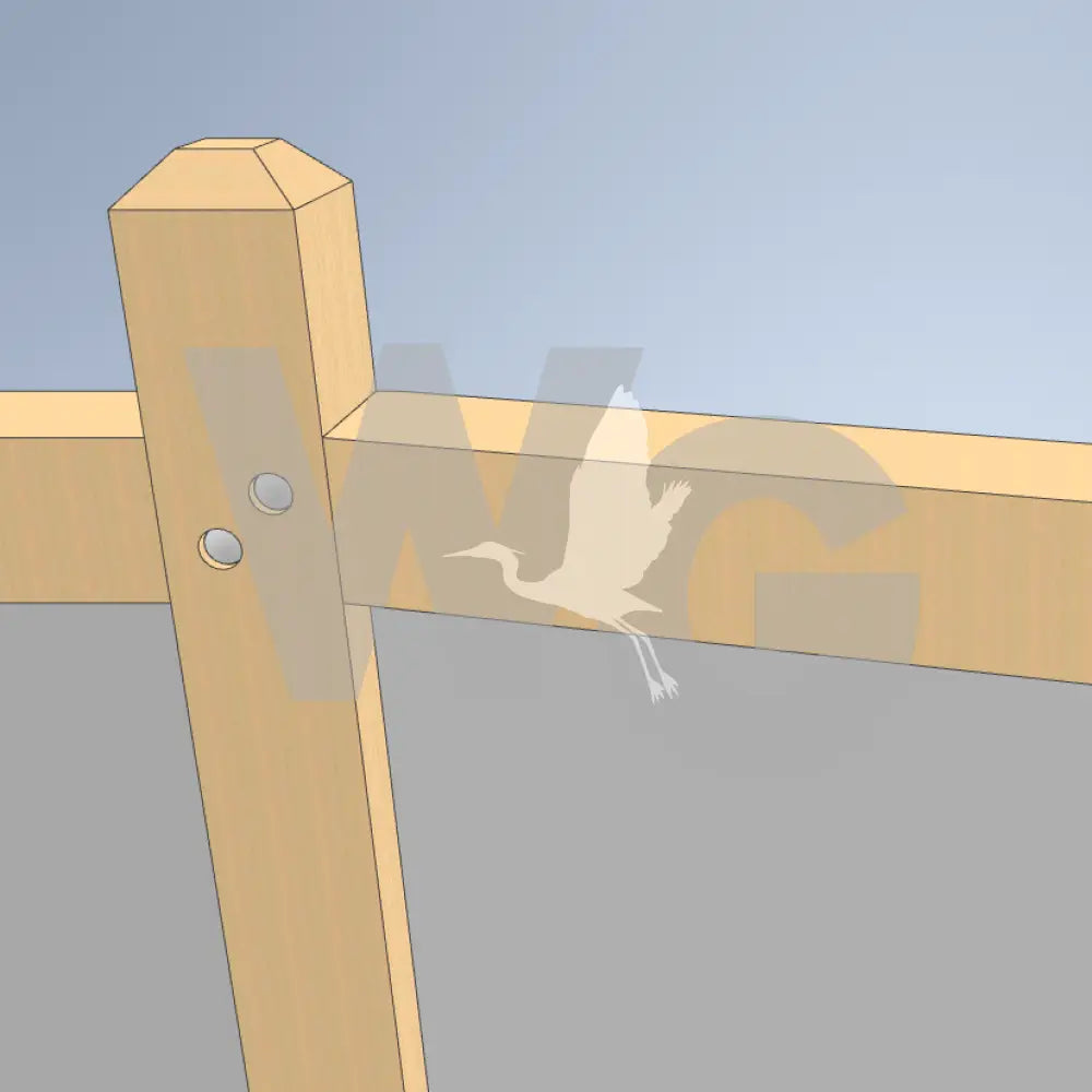 Triple Upright Offset Wayside Exhibit Mount (Wood/Recycled Lumber)
