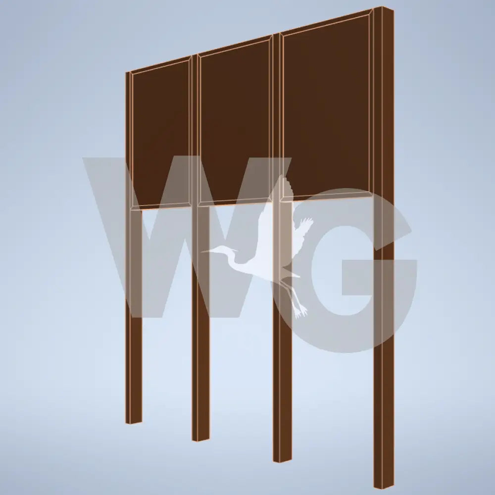 Triple Upright Wayside Exhibit Mount (Aluminum/Steel)