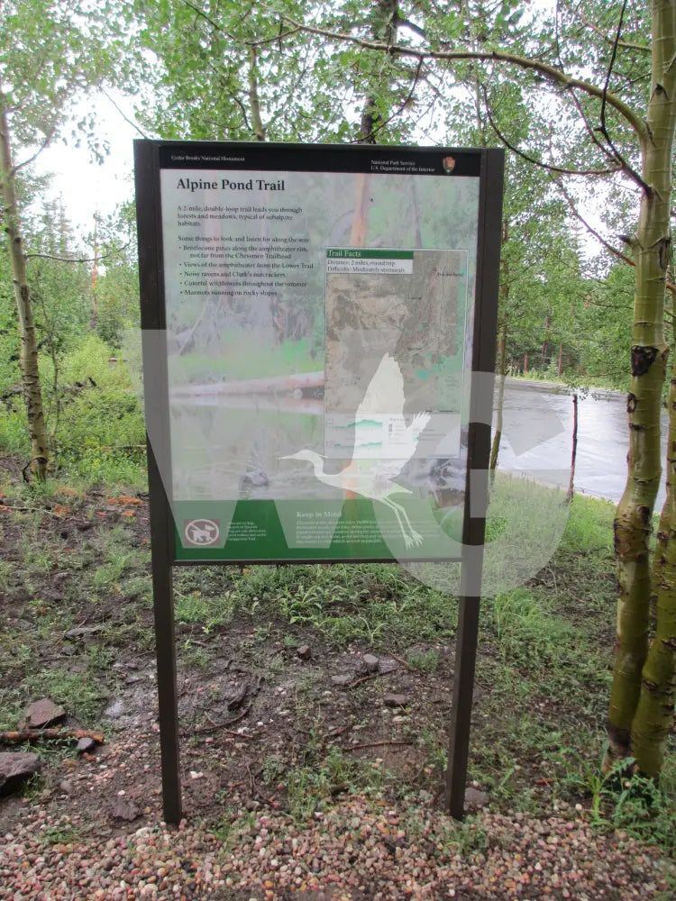 Upright Wayside Exhibit Mount (Aluminum/Steel)