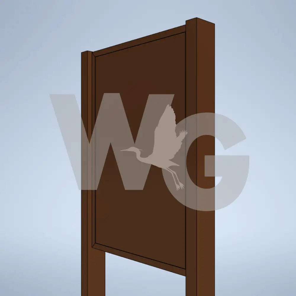 Upright Wayside Exhibit Mount (Aluminum/Steel)