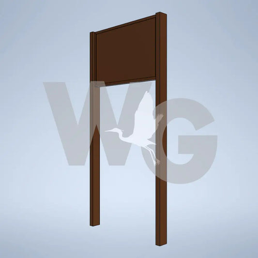 Upright Wayside Exhibit Mount (Aluminum/Steel)