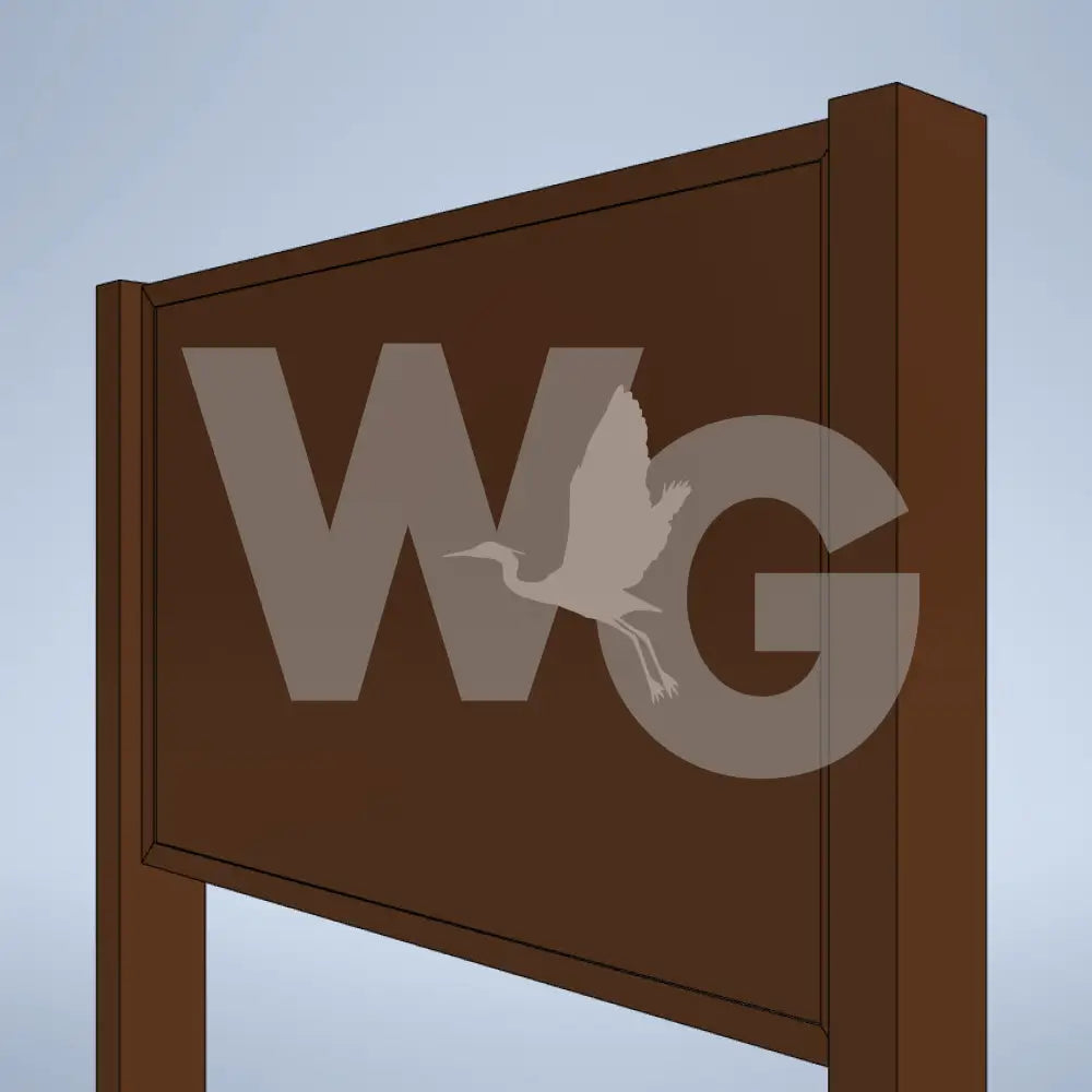 Upright Wayside Exhibit Mount (Aluminum/Steel)