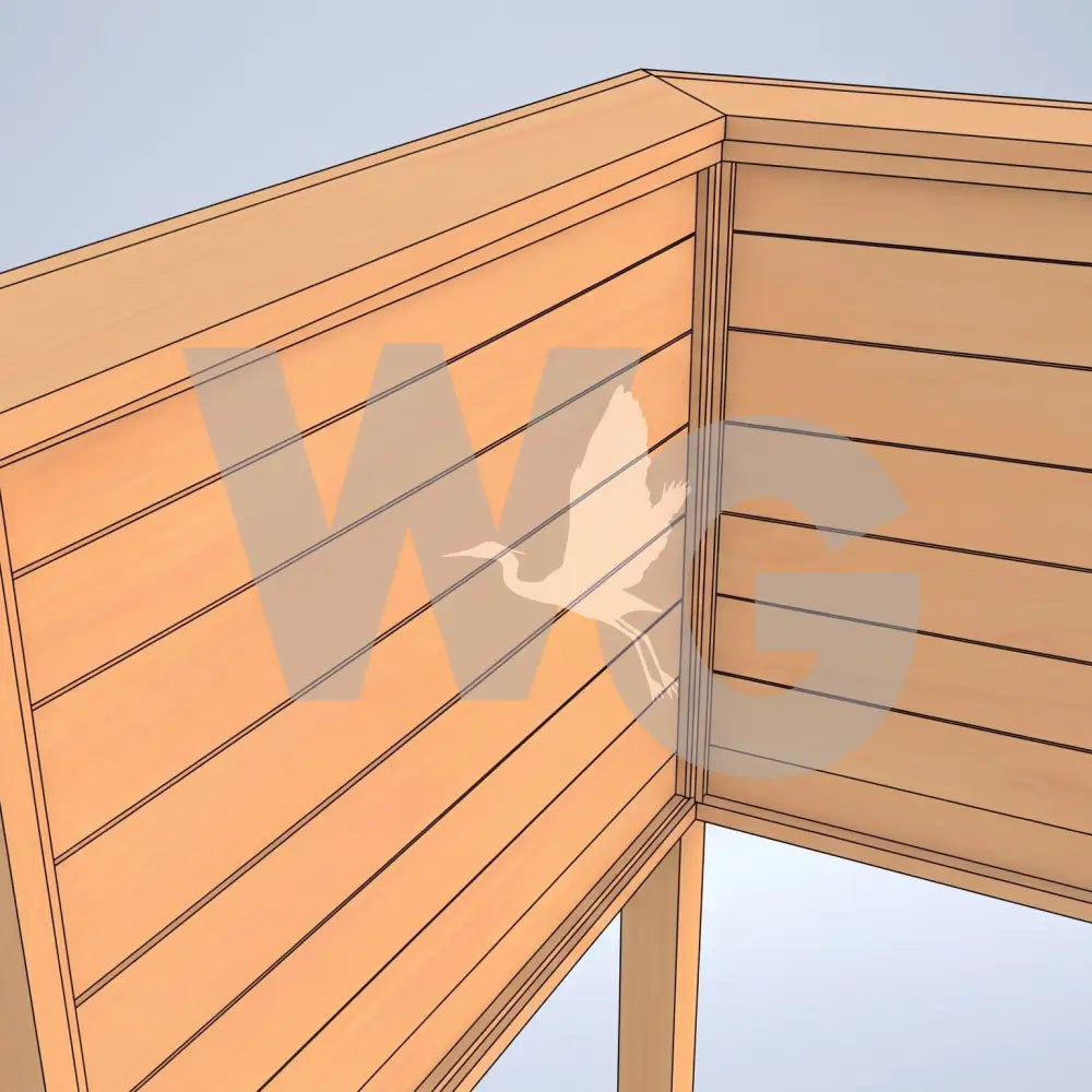Wall Kiosk 3 Offset (Wood/Recycled Lumber)
