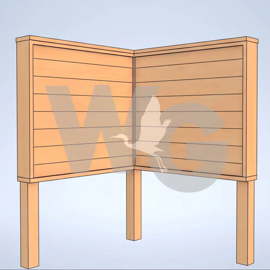 Wall Kiosk 3 Offset (Wood/Recycled Lumber)