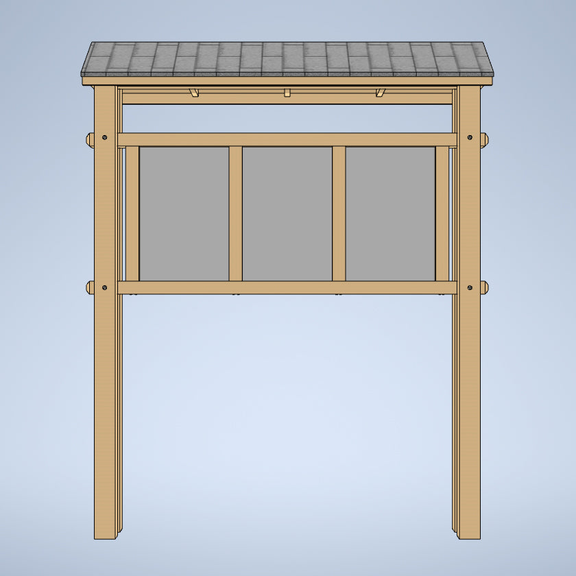Three-Panel Kiosk (Wood)