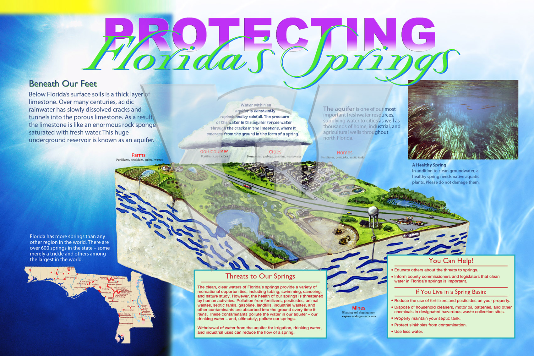 Florida Spring Signs Protecting Florida's Springs Sign – Wilderness Graphics, Inc.