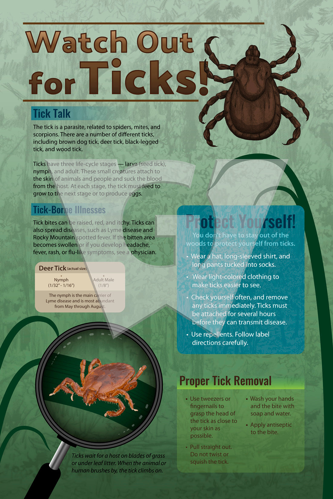 Watch Out for Ticks Sign – Wilderness Graphics, Inc.